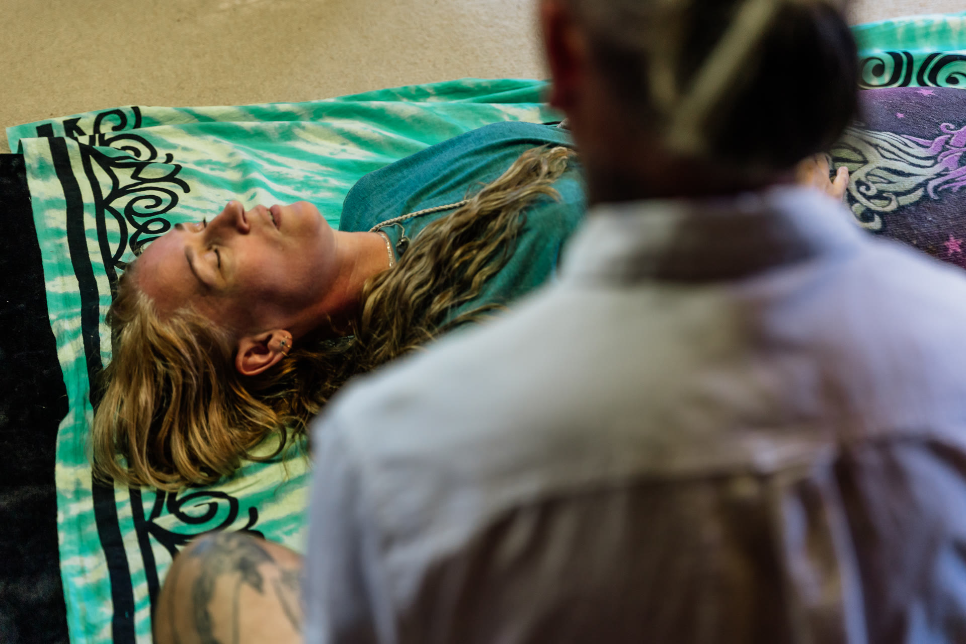 Deep breathwork session with Kane Rawle at Peace of Eden Sunshine Coast